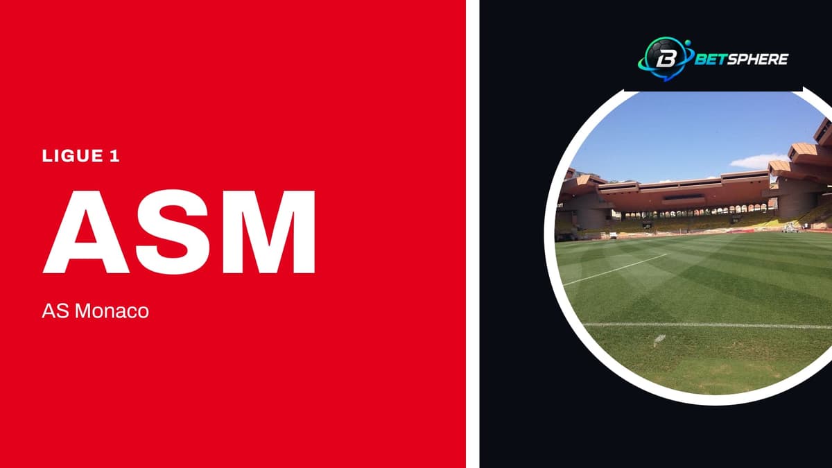AS Monaco contre Paris Saint-Germain : couleurs des deux clubs face à face, logo BetSphere